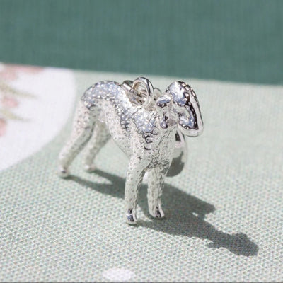 Bedlington Terrier sterling silver charm
