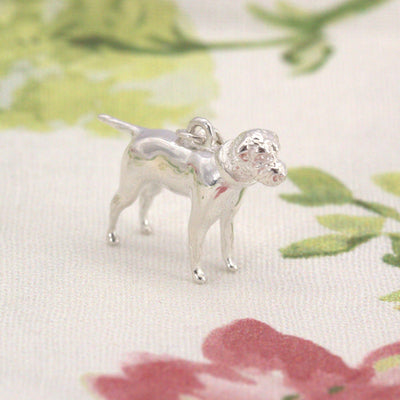 Border Terrier sterling silver charm