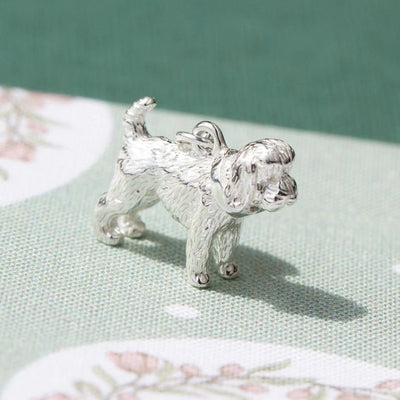 Cockapoo sterling silver charm