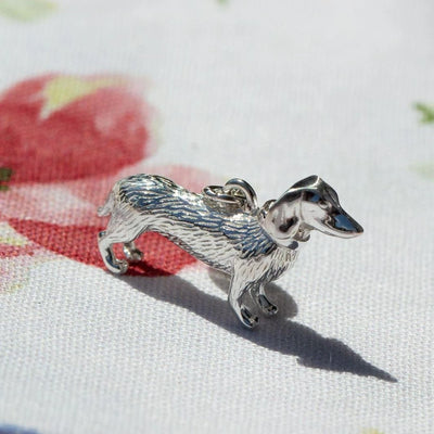 Dachshund sterling silver charm
