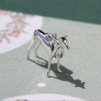 Greyhound sterling silver charm