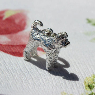 Labradoodle sterling silver charm