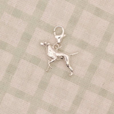Pointer sterling silver charm