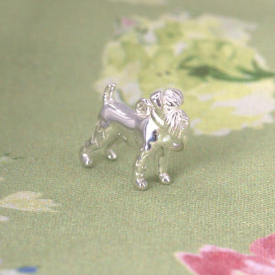 Schnauzer sterling silver charm