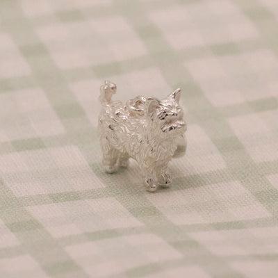 Yorkshire Terrier (short haired) sterling silver charm