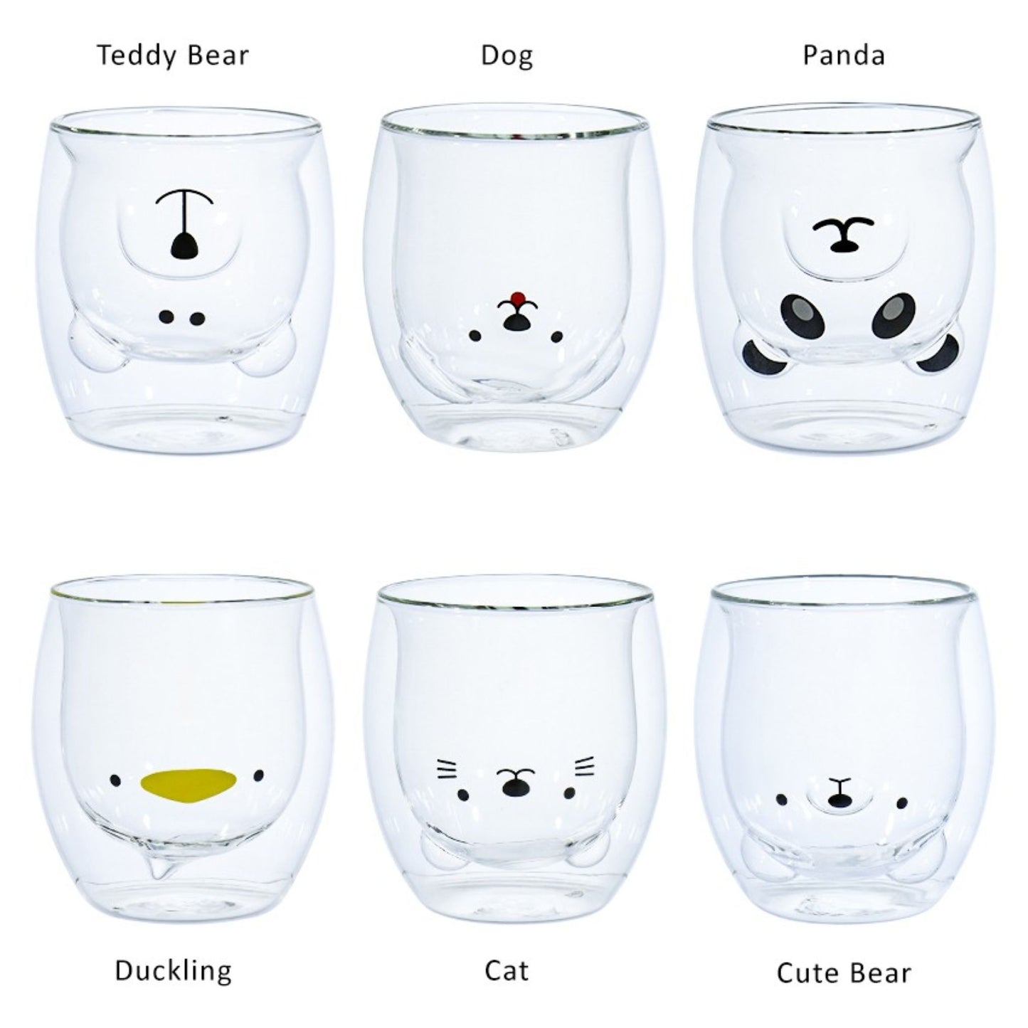 Lindo vaso de doble pared con forma de animal
