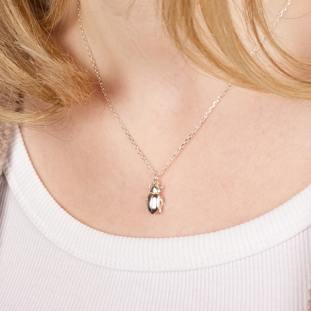 Beetle Silver Necklace - Personalised