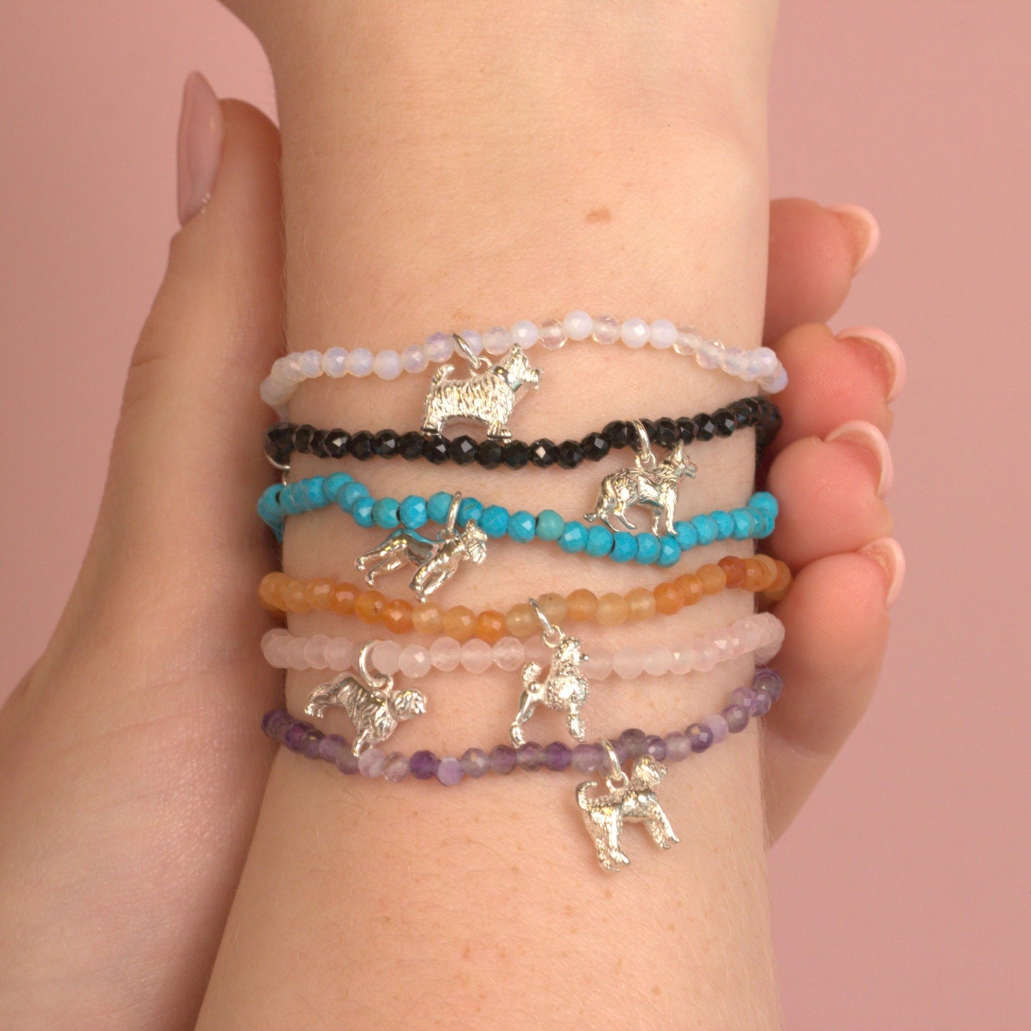 Cocker Spaniel Crystal Bracelet - Personalised