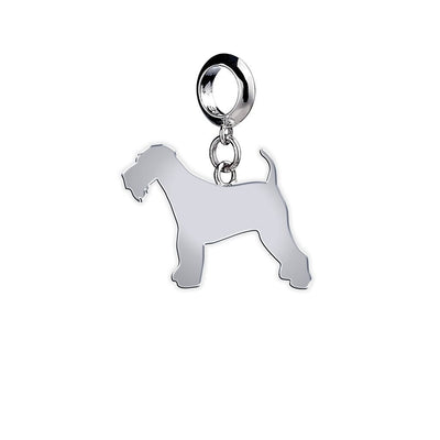 Airedale Terrier silhouette charm