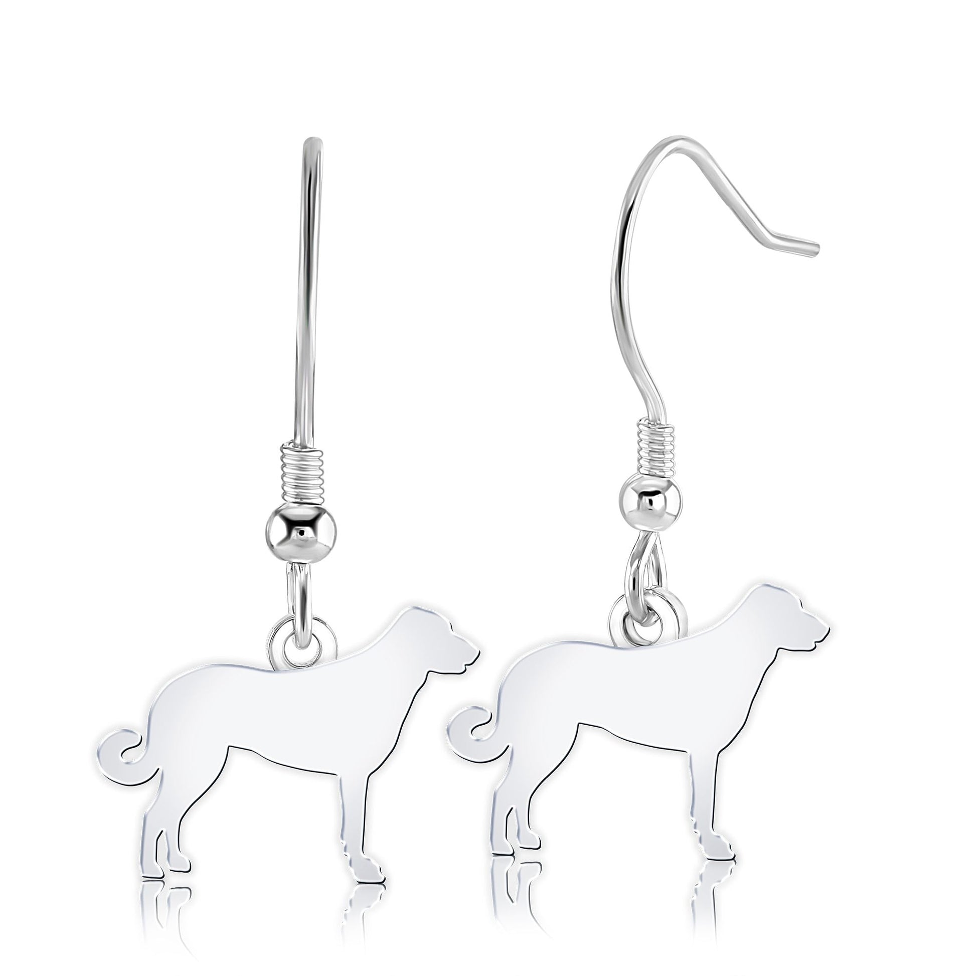 Anatolian Shepherd Dog Silhouette Silver Earrings - MYLEE London