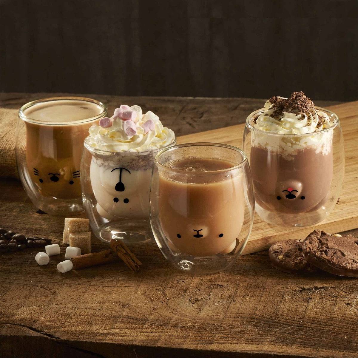 Animal Double-Walled Glass & Free Personalised Straw - MYLEE London