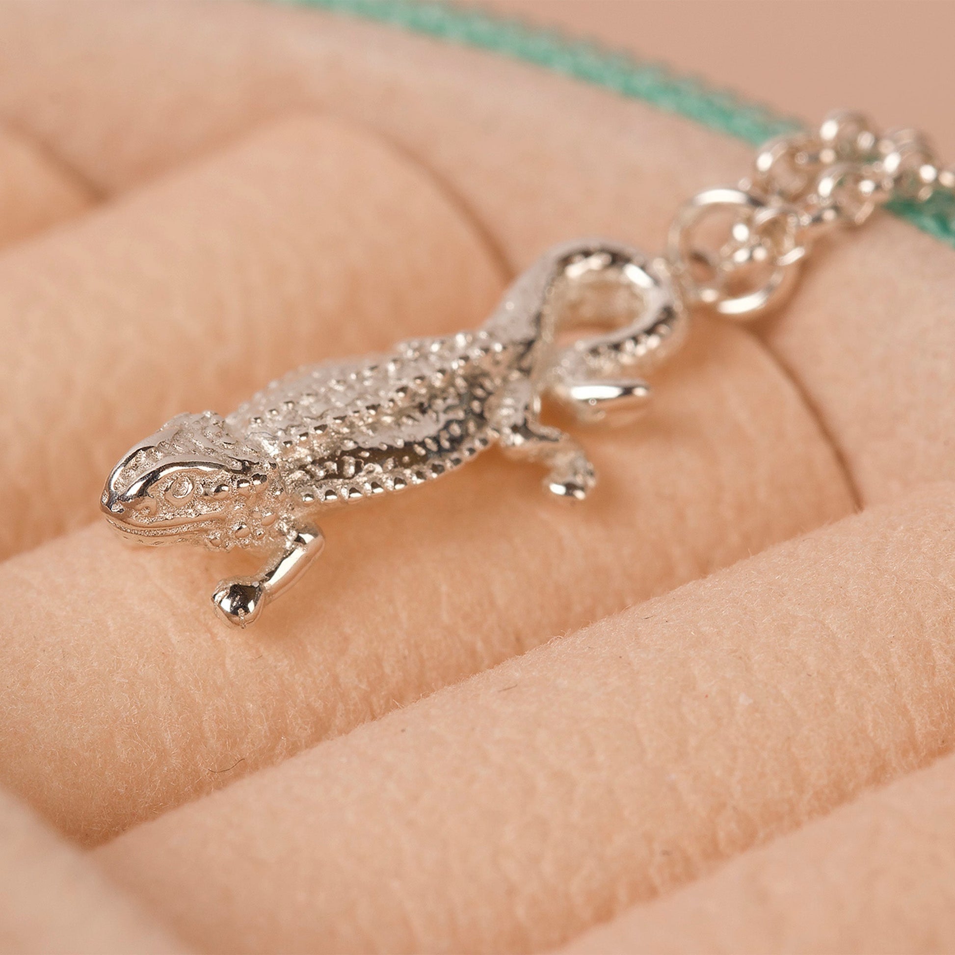 Bearded Dragon Dainty Chain Bracelet - Personalised - Sterling Silver - MYLEE London