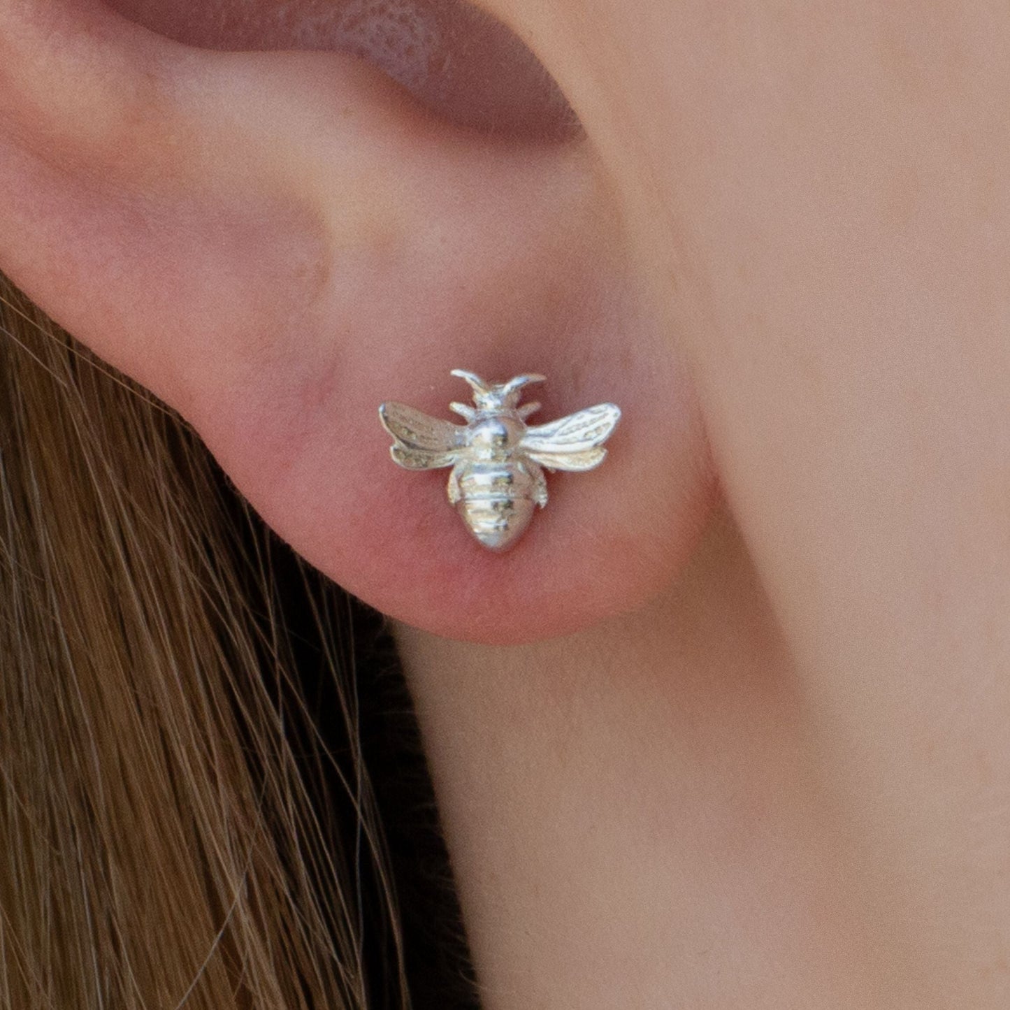 Bee Silver Earrings - MYLEE London