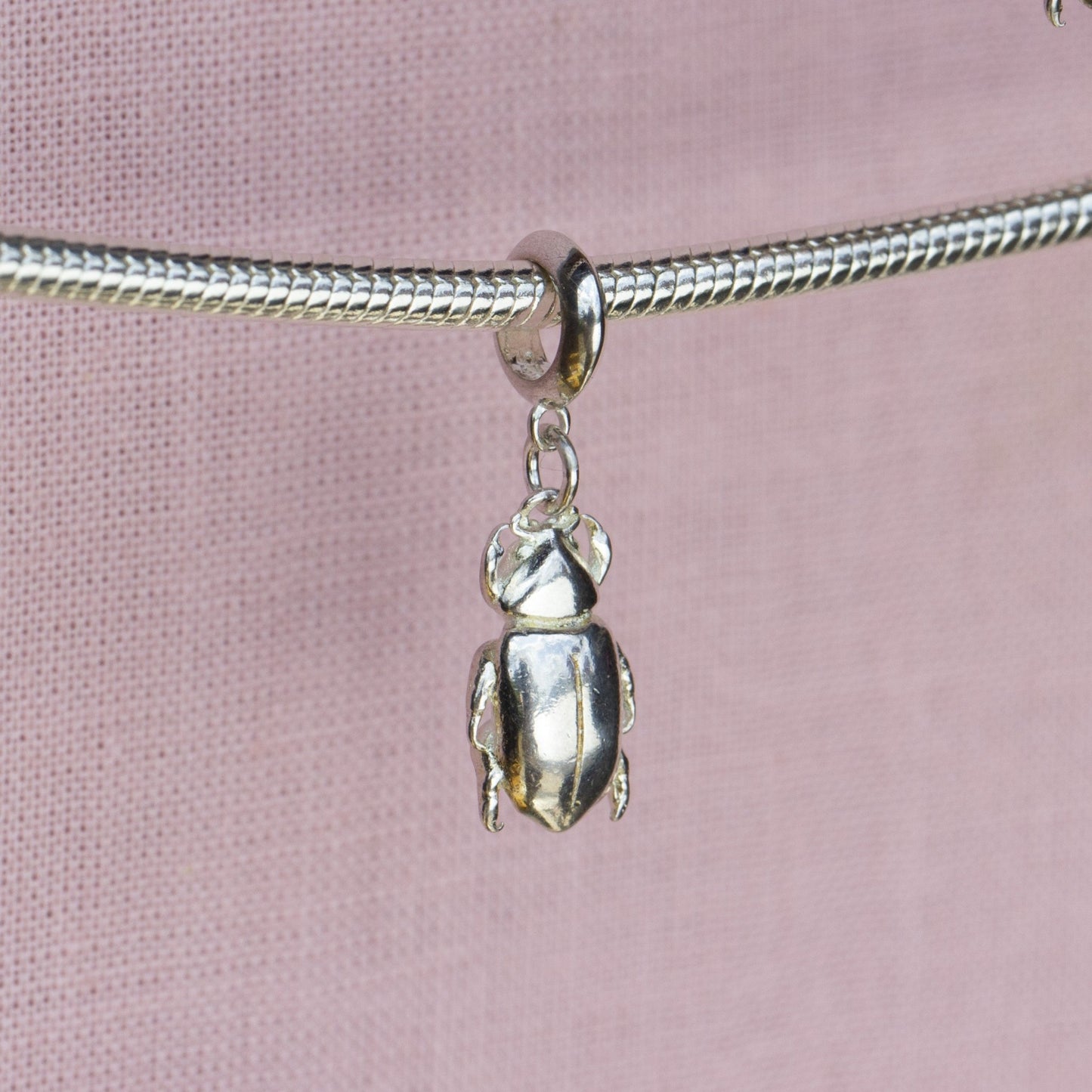 Beetle Silver Charm - MYLEE London