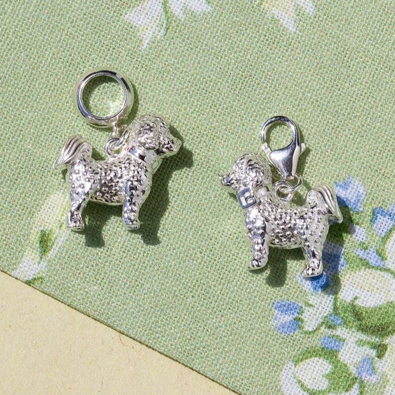 Bichon Frise Silver Charm - MYLEE London