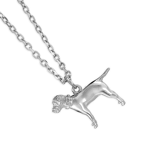 Border Terrier Silver Necklace - Personalised - MYLEE London