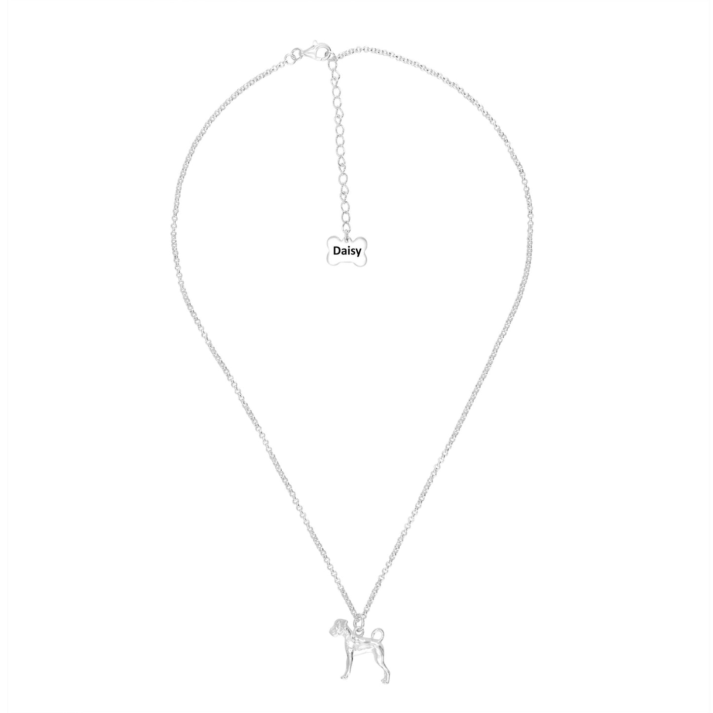 Boxer Silver Necklace - Personalised - MYLEE London
