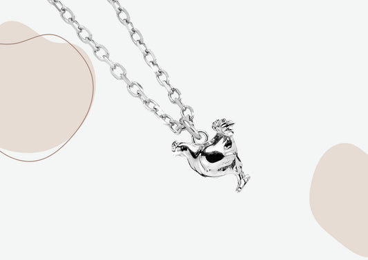 Chicken Silver Necklace - Personalised - MYLEE London