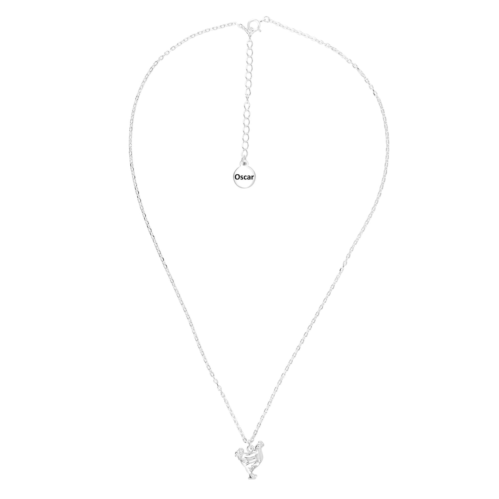 Chicken Silver Necklace - Personalised - MYLEE London