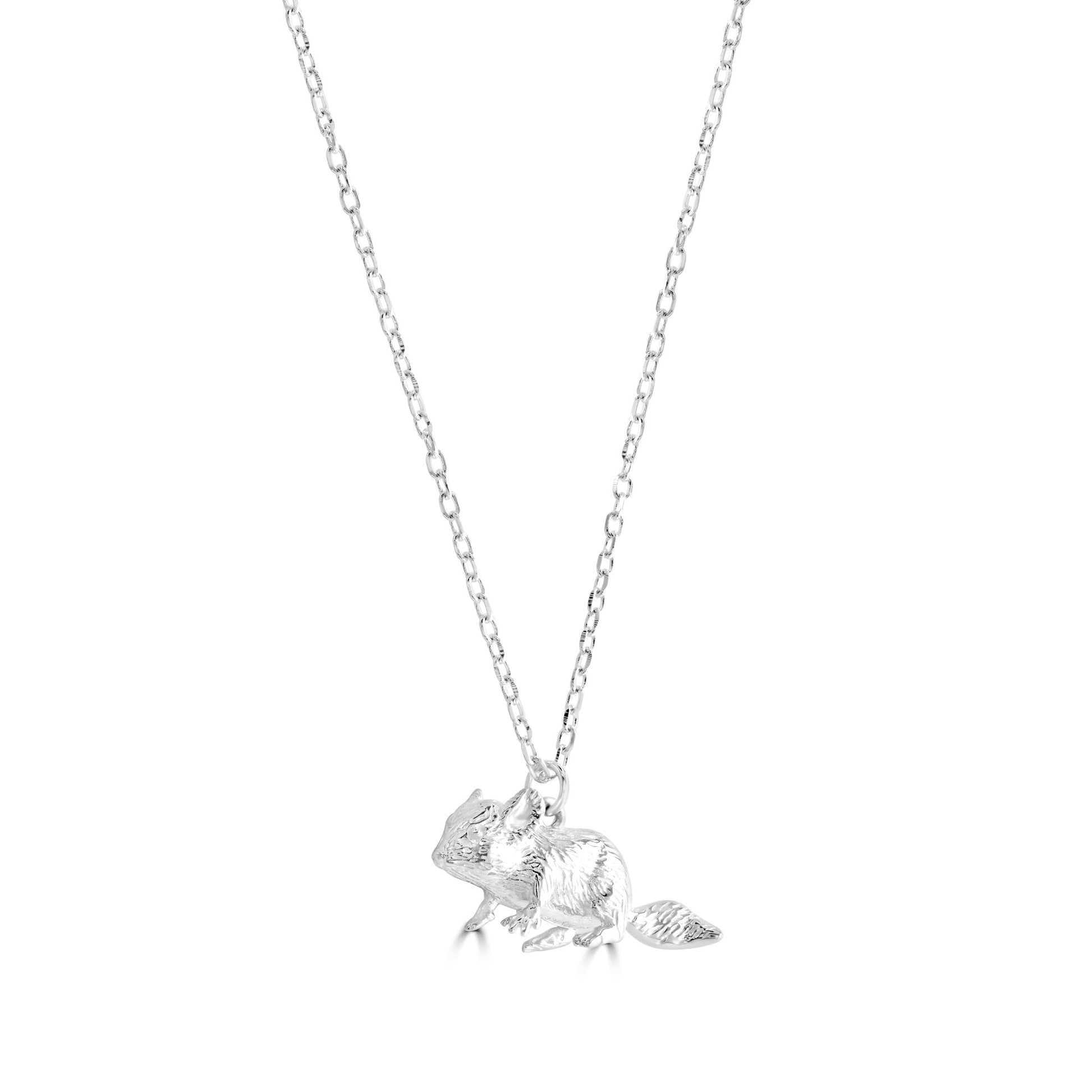 Chinchilla Silver Necklace - Personalised - MYLEE London