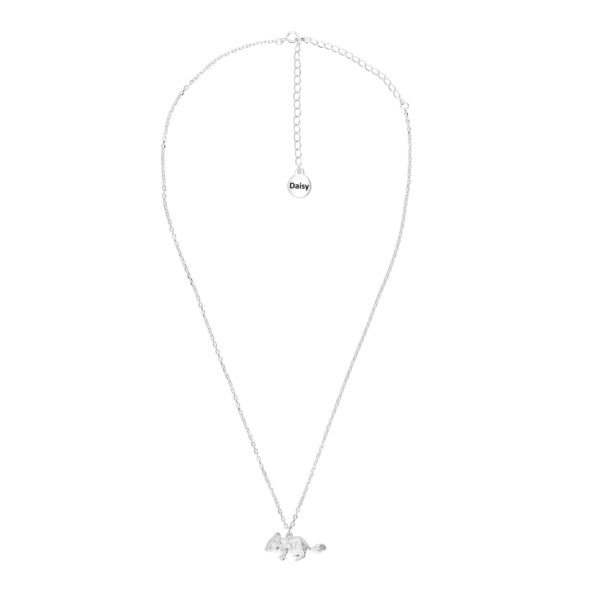 Chinchilla Silver Necklace - Personalised - MYLEE London