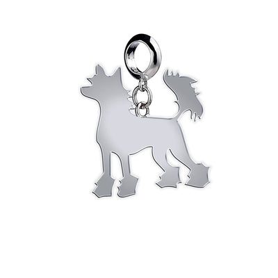 Chinese Crested silhouette charm