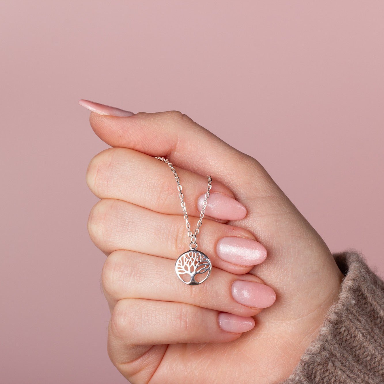 Circle Tree of Life Necklace - Sterling Silver - MYLEE London