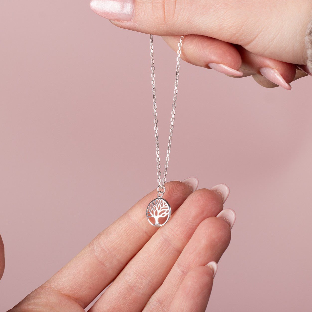 Circle Tree of Life Necklace - Sterling Silver - MYLEE London