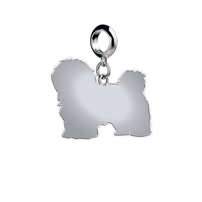 Coton de Tulear silhouette charm