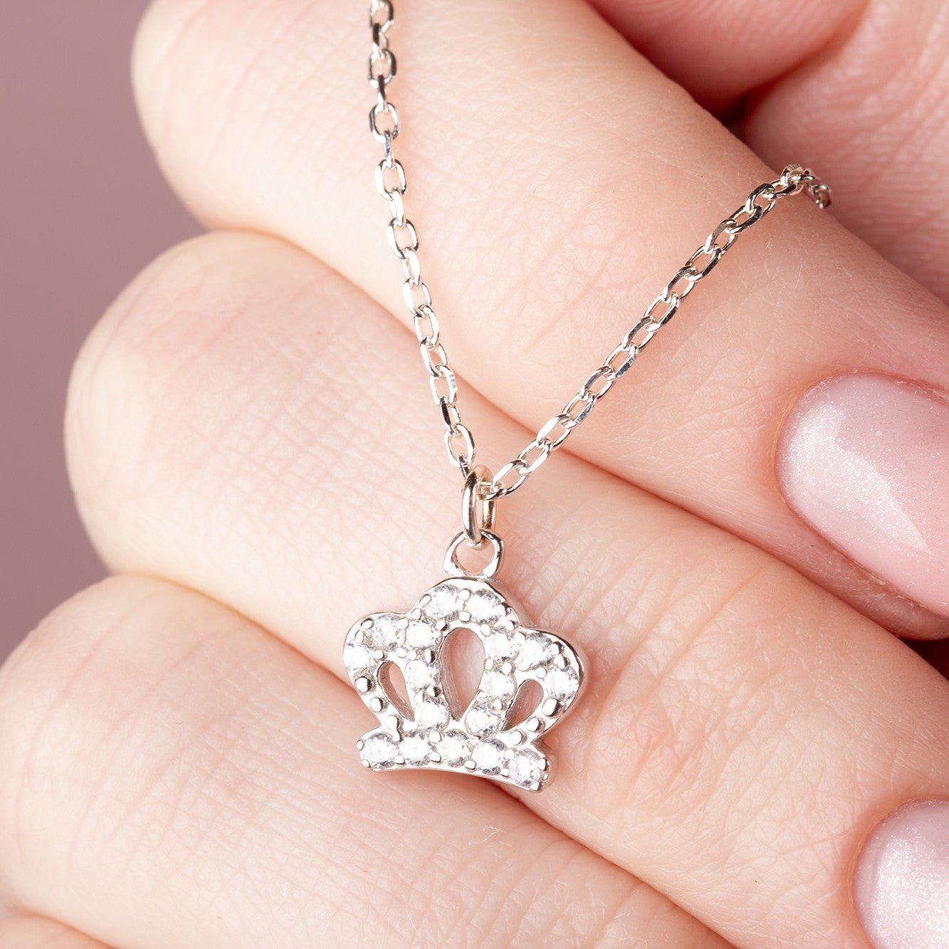 Crystal Crown Necklace - Sterling Silver - MYLEE London