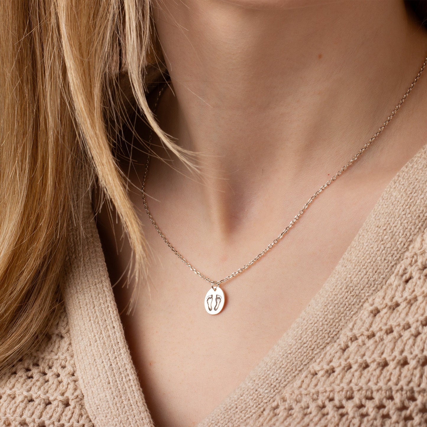 Footprint Necklace - Sterling Silver - MYLEE London