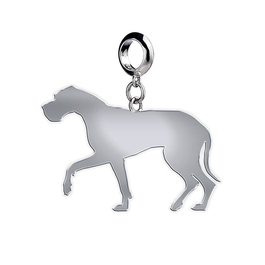 Great Dane Silhouette Silver Charm - MYLEE London