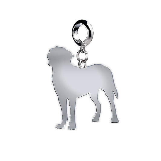Great Swiss Mountain Dog Silhouette Silver Charm - MYLEE London
