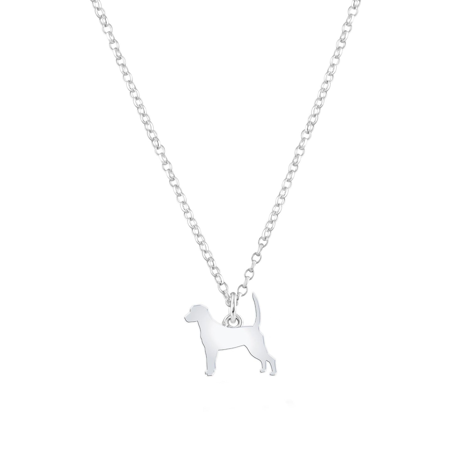 Harrier Silhouette Silver Necklace - Personalised - MYLEE London