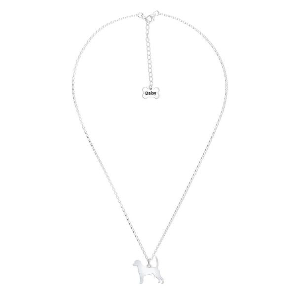 Harrier Silhouette Silver Necklace - Personalised - MYLEE London