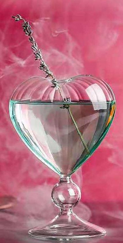 Heart Shaped Cocktail Glass with Free Personalised Metal Straw - MYLEE London