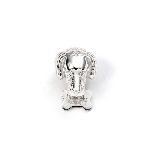 Labrador Head Silver Charm Bead - Personalised - MYLEE London