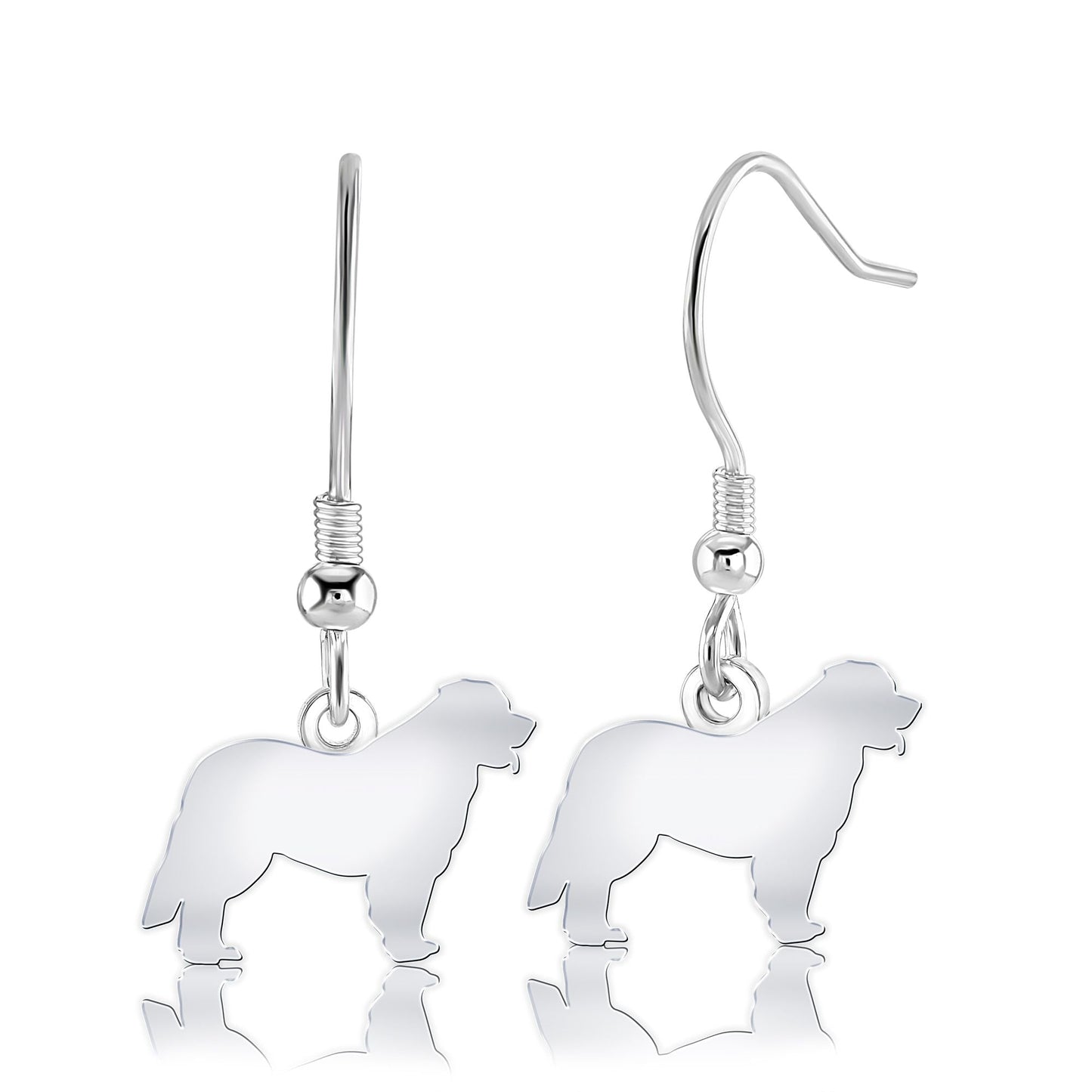 Leonberger Silhouette Silver Earrings - MYLEE London