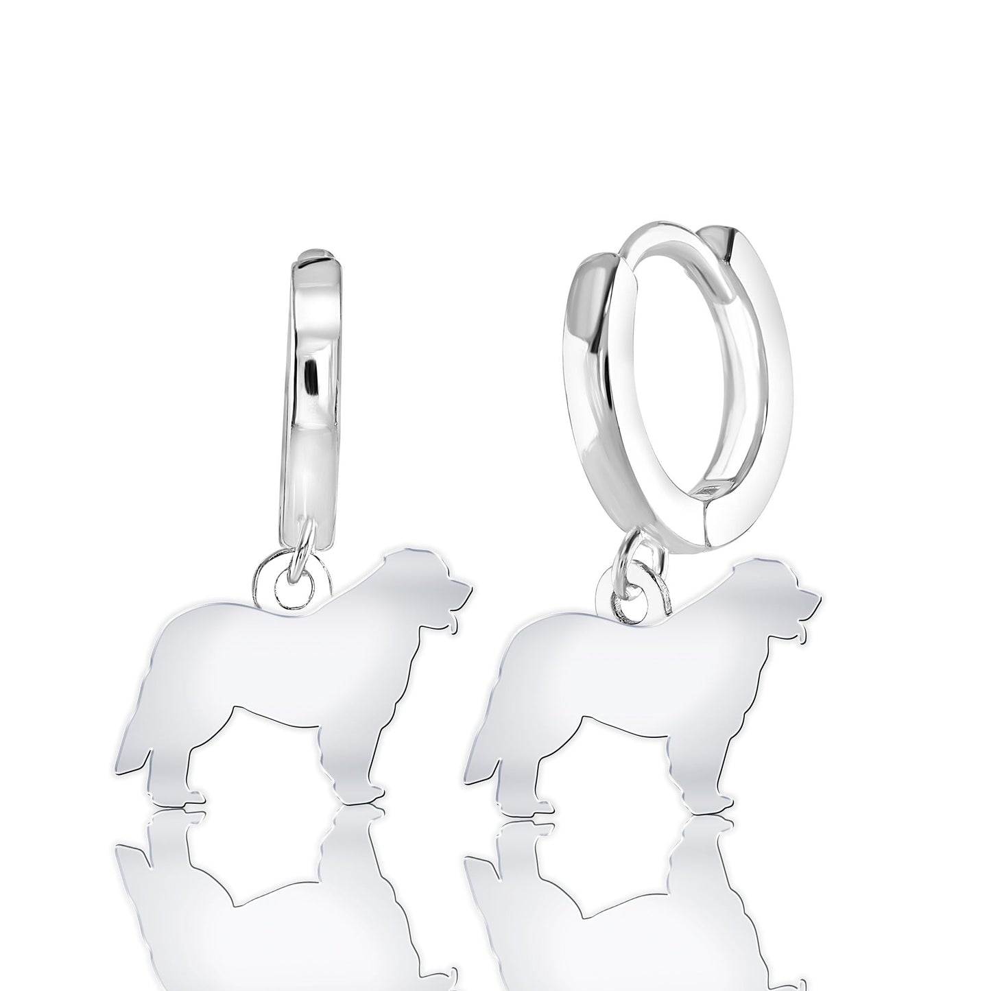 Leonberger Silhouette Silver Earrings - MYLEE London