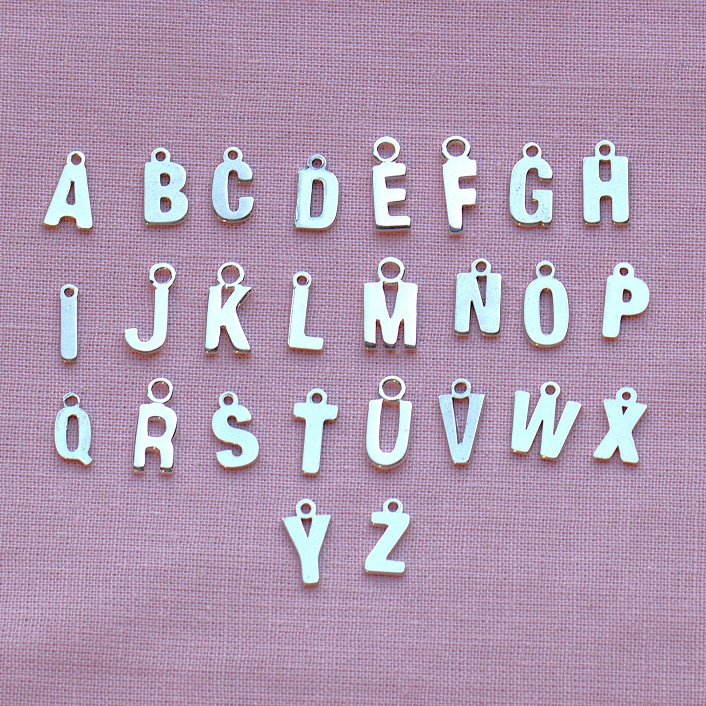 Letter Initial Charm on Silver Necklace - MYLEE London