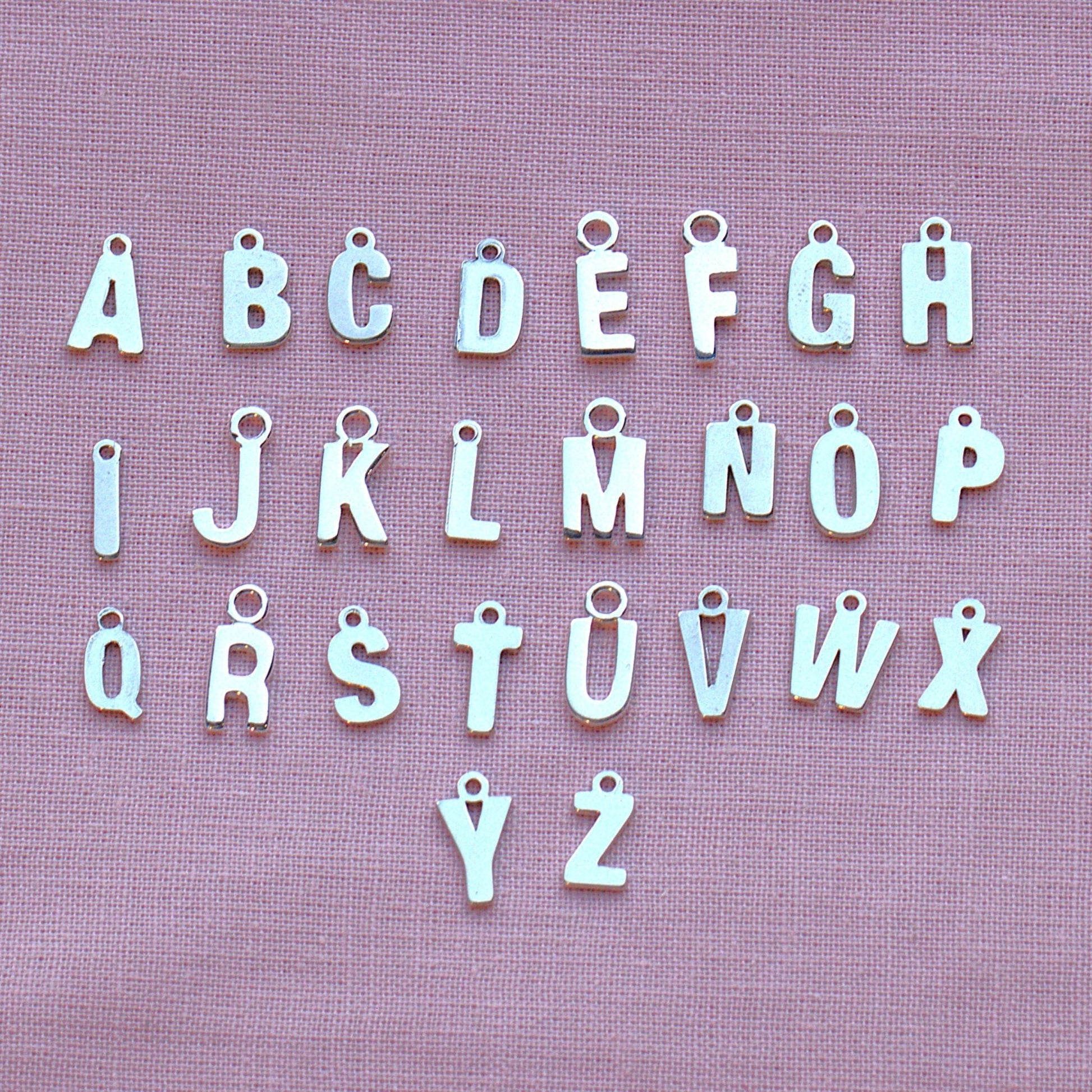 Letter Initial Charm on Silver Necklace - MYLEE London