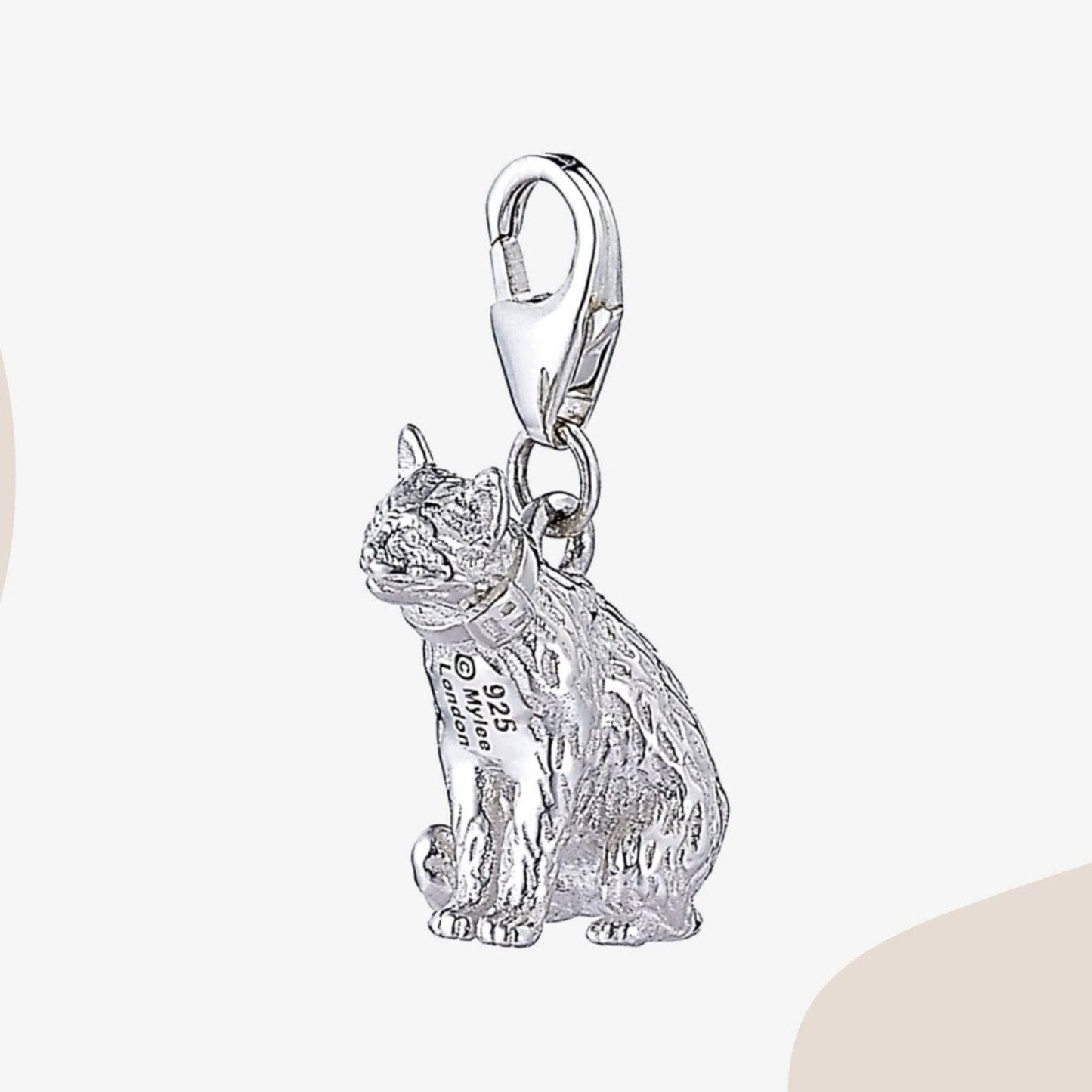 Long-Haired Cat Silver Charm - MYLEE London