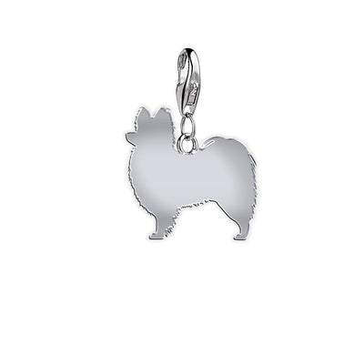 Papillon silhouette charm