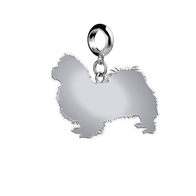 Pekingese silhouette charm