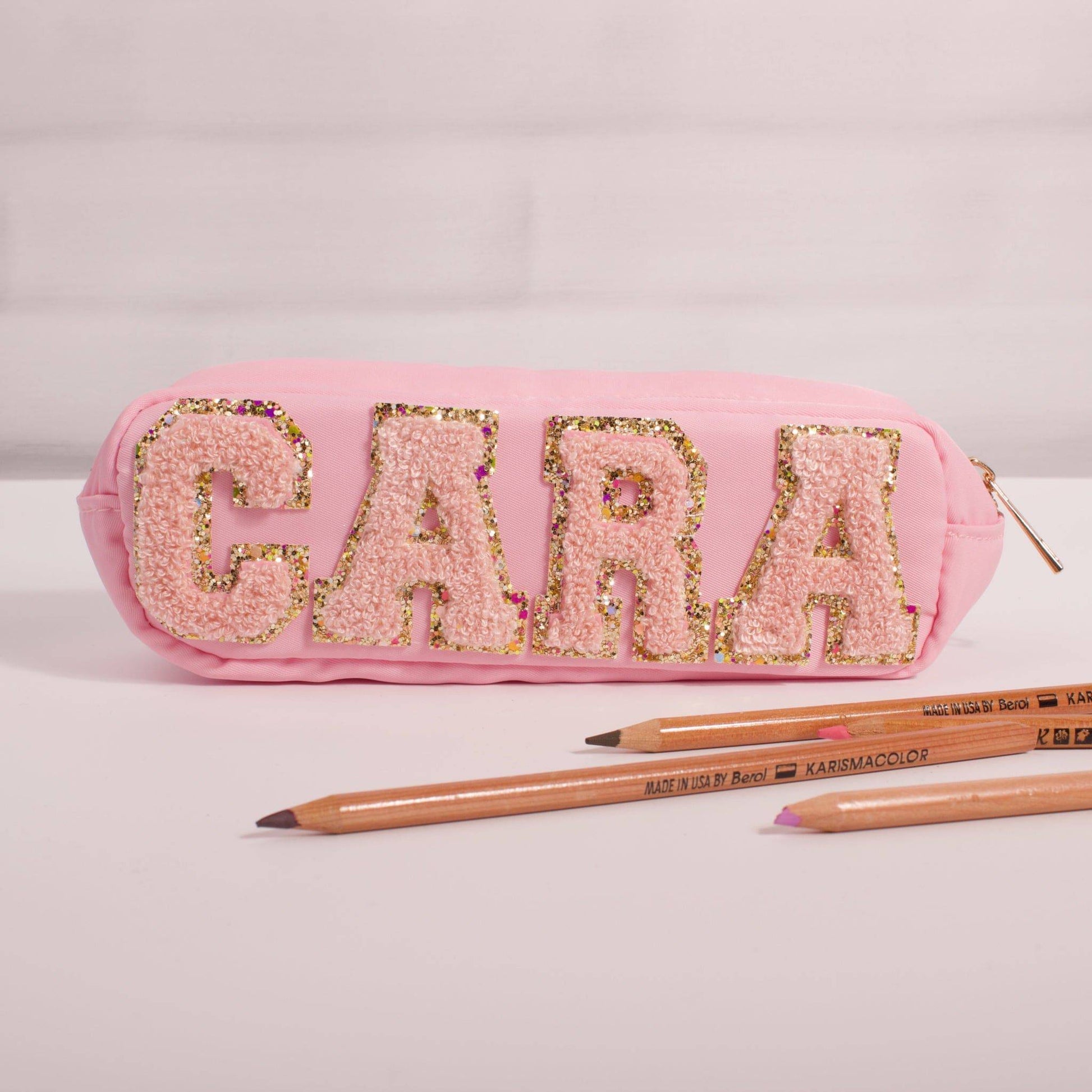Personalised Pencil Case with Glitter or Pearl Letters - MYLEE London