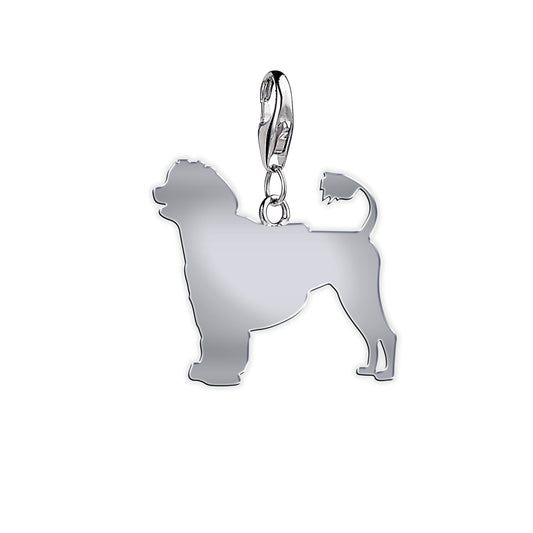 Portuguese Water Dog Silhouette Silver Charm - MYLEE London