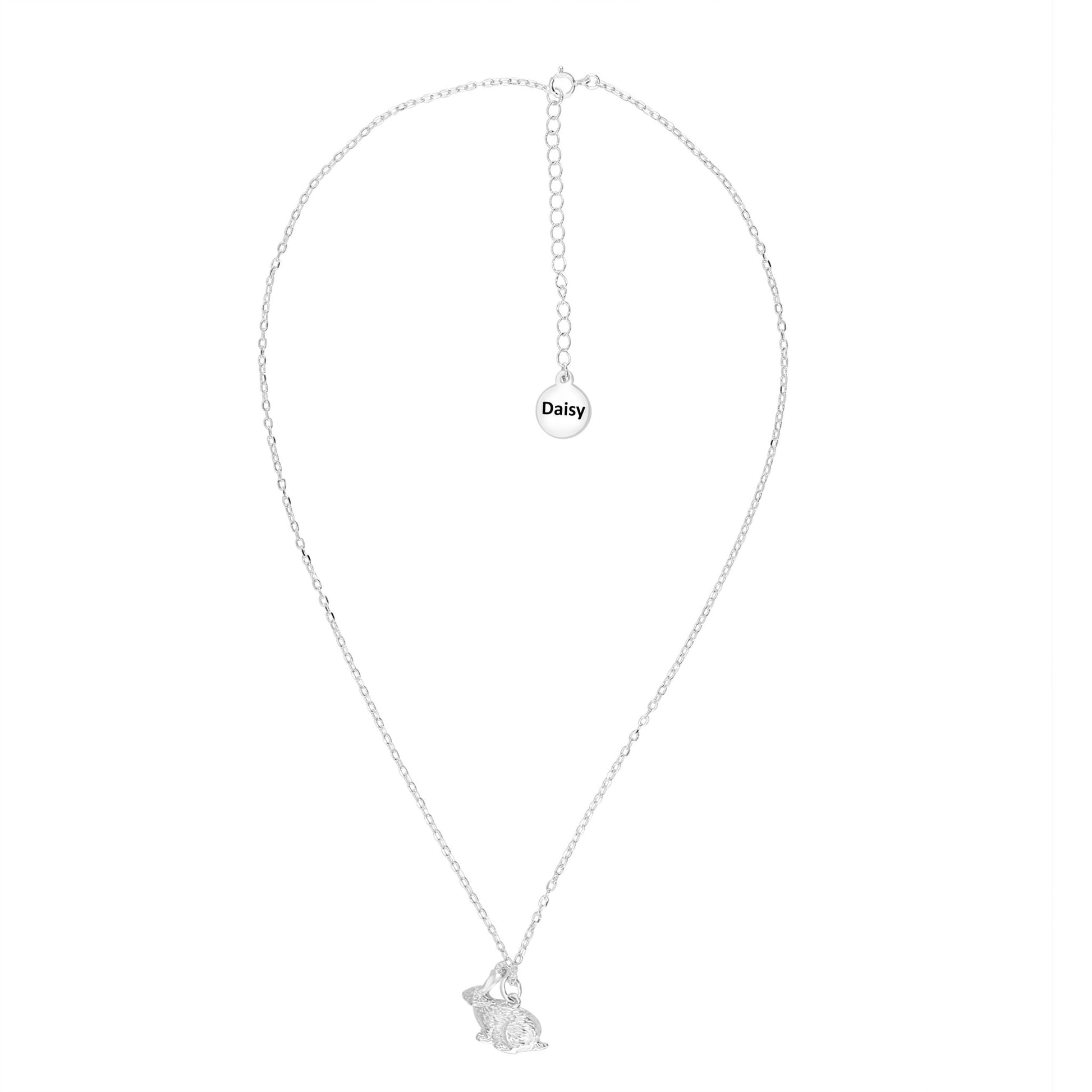 Rabbit Silver Necklace - Personalised - MYLEE London