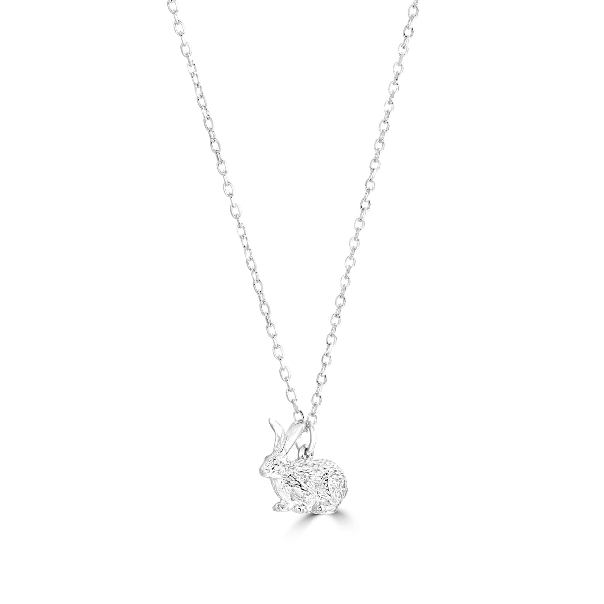Rabbit Silver Necklace - Personalised - MYLEE London