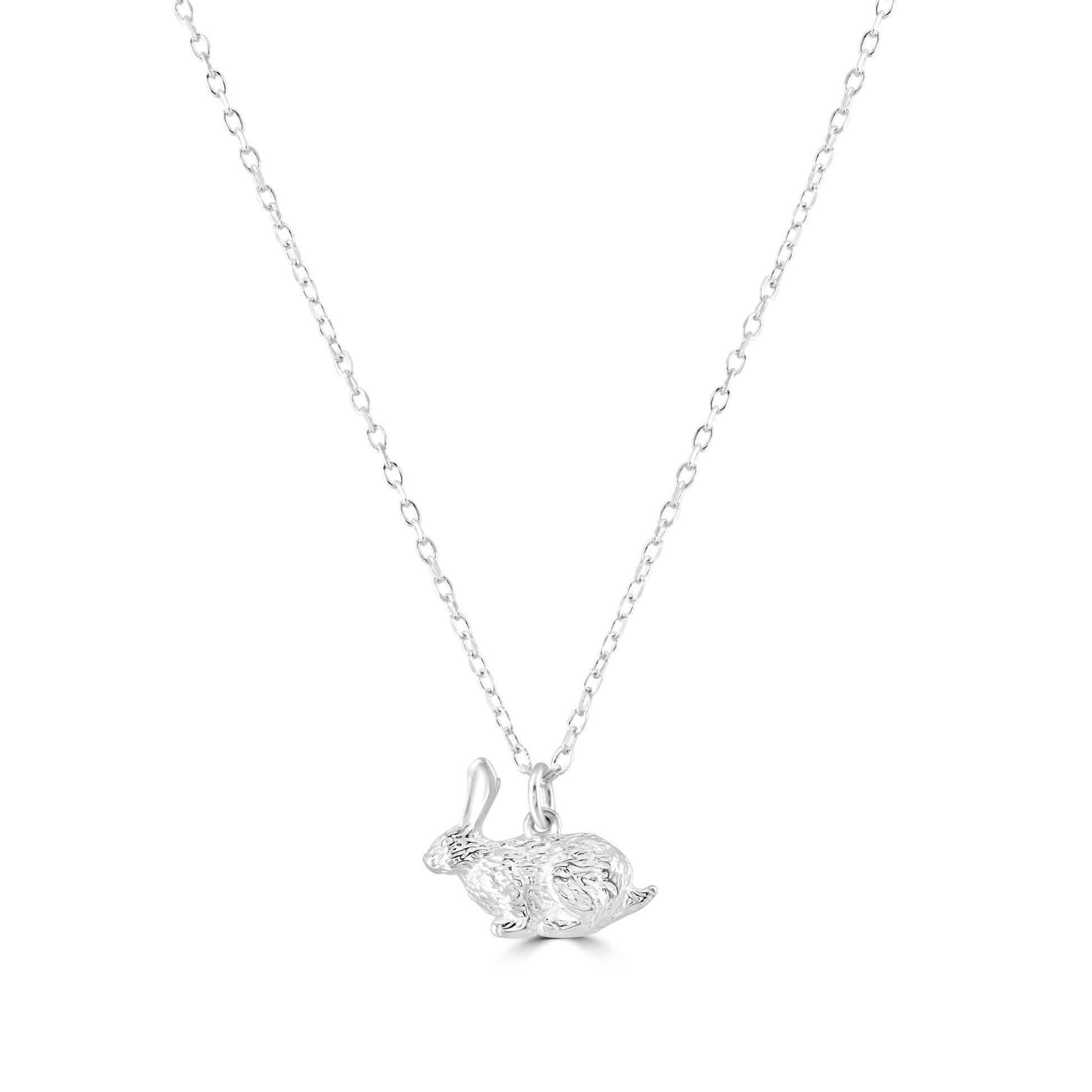 Rabbit Silver Necklace - Personalised - MYLEE London