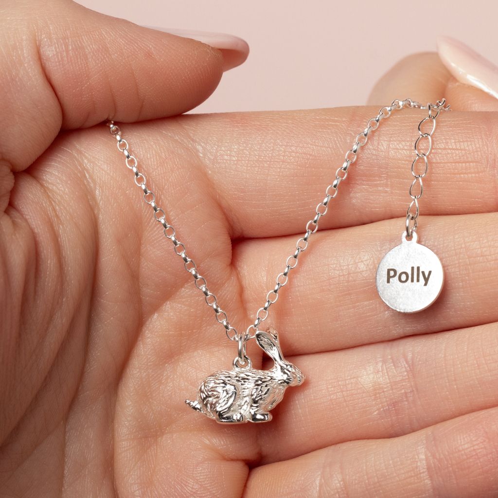 Rabbit Silver Necklace - Personalised - MYLEE London